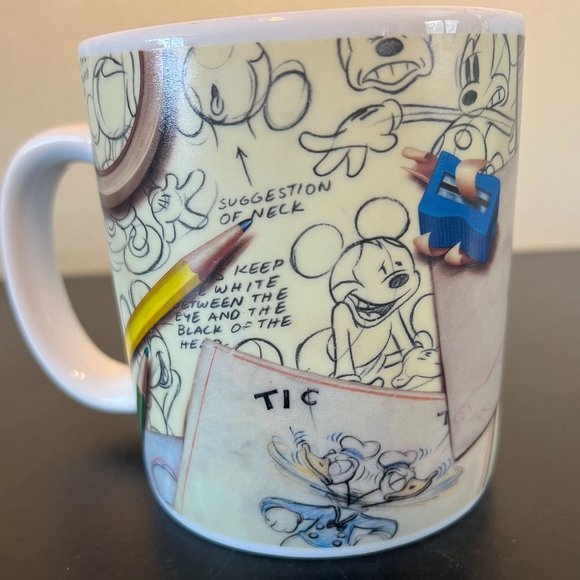 DISNEY Classic Characters Gallery Sketches Artwork Ceramic Mug - Picture 1 of 7